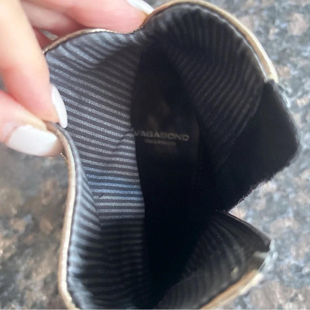 vagabond shoemakers metallic bronze ankle boots – size 38 (us 7) - Picture 10 of 12